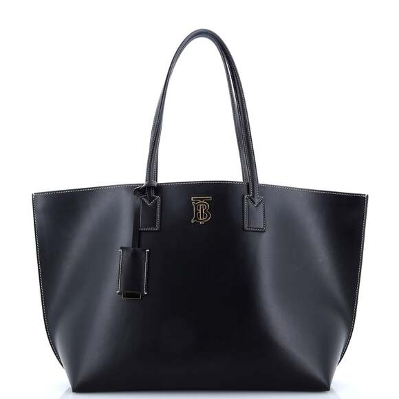Burberry Tb Motif Tote Leather Medium #177812B81B - Picture 1 of 8